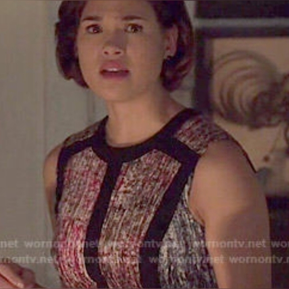 BCBGMaxazria Gwyneth Print Blocked Dress As Seen on TV Zize 0 - Picture 3 of 10